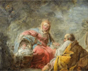 The Rest on the Flight into Egypt by Jean-Honore Fragonard Oil Painting