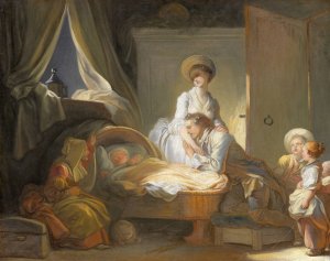The Visit to the Nursery by Jean-Honore Fragonard Oil Painting