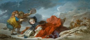 Winter by Jean-Honore Fragonard Oil Painting