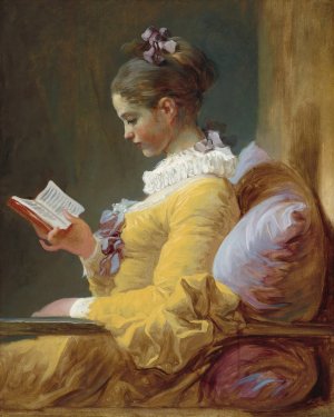 Young Girl Reading by Jean-Honore Fragonard Oil Painting