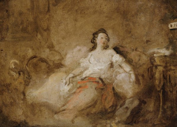 Young Lady Wearing A Negligee In An Interior by Jean-Honore Fragonard - Hand-Painted Oil Painting Reproduction