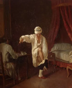 Voltaire's Morning by Jean Huber - Oil Painting Reproduction