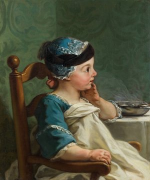 Boy in a Child's Chair by Jean Ii Restout Oil Painting