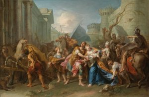 Hector Taking Leave Of Andromache by Jean Ii Restout Oil Painting