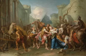 Hector Taking Leave Of Andromache by Jean Ii Restout Oil Painting