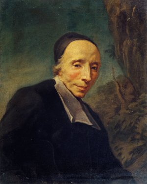 Portrait de l'abbe Tournus by Jean Ii Restout Oil Painting