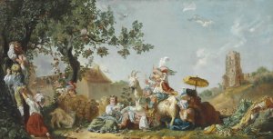 Les Amusements De L'enfance by Jean-Jacques Bachelier Oil Painting