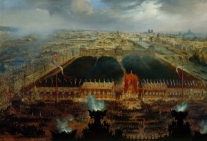 Fete de la Constitution sur la place de la Concorde, le 12 novembre 1848 by Jean-Jacques Champin Oil Painting