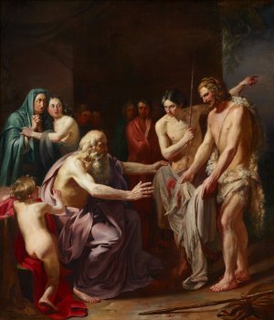 Jacob Recognizing the Robe of His Son Joseph by Jean-Jacques Forty Oil Painting
