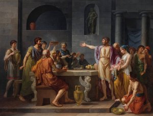 La Magnanimite de Lycurgue by Jean-Jacques-Francois Le Barbier Oil Painting
