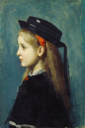 Alsatian Girl by Jean-Jacques Henner Oil Painting