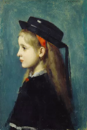 Alsatian Girl by Jean-Jacques Henner Oil Painting
