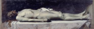 Christ au tombeau by Jean-Jacques Henner Oil Painting