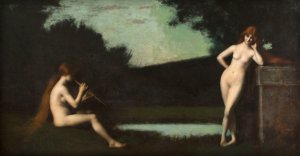 Eglogue by Jean-Jacques Henner Oil Painting