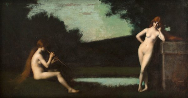 Eglogue  by Jean-Jacques Henner - Hand-Painted Oil Painting Reproduction