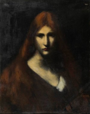 Fabiola by Jean-Jacques Henner Oil Painting