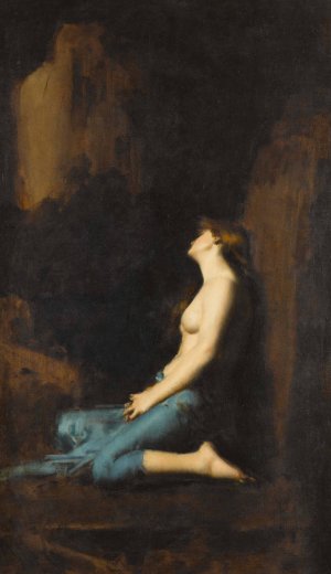 La Magdeleine by Jean-Jacques Henner Oil Painting
