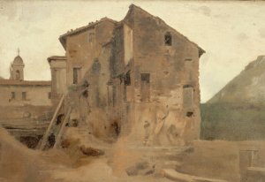 Masure dans la campagne de Rome by Jean-Jacques Henner Oil Painting