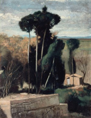Paysage d'Italie by Jean-Jacques Henner Oil Painting