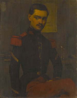 Portrait du Sergent Fourrier by Jean-Jacques Henner Oil Painting