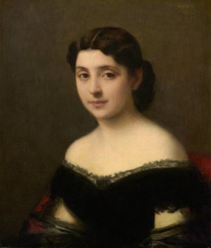 Portrait Of A Woman by Jean-Jacques Henner Oil Painting