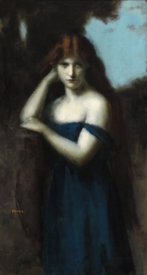 Standing Woman by Jean-Jacques Henner Oil Painting