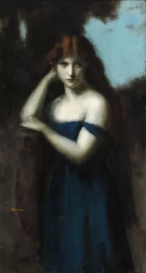 Standing Woman by Jean-Jacques Henner Oil Painting