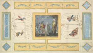 Study for a Ceiling by Jean-Jacques Lagrenee Oil Painting
