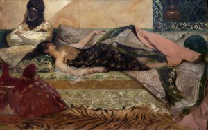 Odalisque by Jean-Joseph-Benjamin Constant Oil Painting