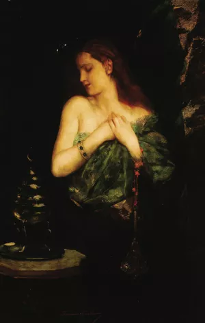 Odalisque Oil painting by Jean-Joseph-Benjamin Constant