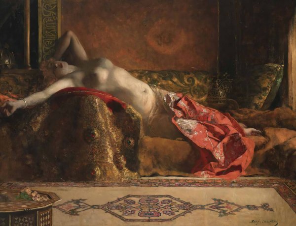 Main Product Photo of Reclining Odalisque Painting by Jean-Joseph-Benjamin Constant