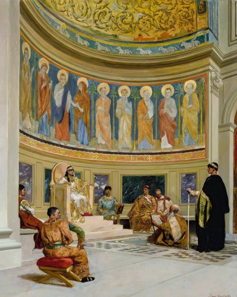 Main Product Photo of Saint John Chrysostom Exiled By The Empress Eudoxia Painting by Jean-Joseph-Benjamin Constant