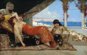 The Favorite of the Emir by Jean-Joseph-Benjamin Constant Oil Painting