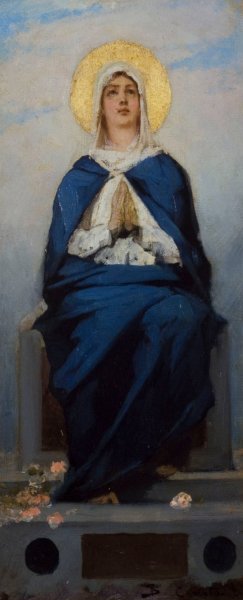 The Immaculate Conception by Jean-Joseph-Benjamin Constant Oil Painting