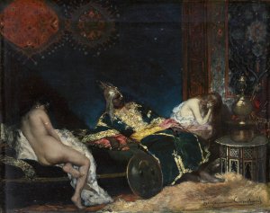 The Serbian Concubine by Jean-Joseph-Benjamin Constant Oil Painting