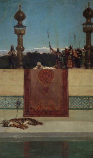 The Sultan's Tiger by Jean-Joseph-Benjamin Constant Oil Painting