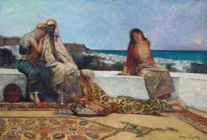 Twilight Hours by Jean-Joseph-Benjamin Constant Oil Painting