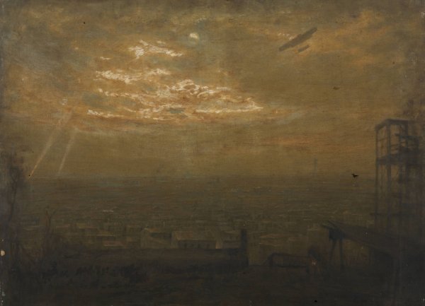 Main Product Photo of La Ronde de nuit en avion  Painting by Jean Joseph Enders