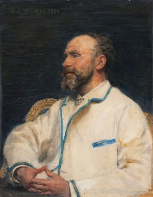 Portrait de Firmin Javel by Jean Joseph Weerts Oil Painting