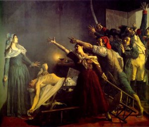 The Assassination of Marat by Jean Joseph Weerts Oil Painting