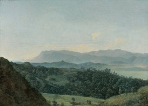 Extensive Mountainous Landscape by Jean-Joseph-Xavier Bidauld Oil Painting