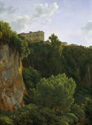 Gorge at Civita Castellana by Jean-Joseph-Xavier Bidauld Oil Painting