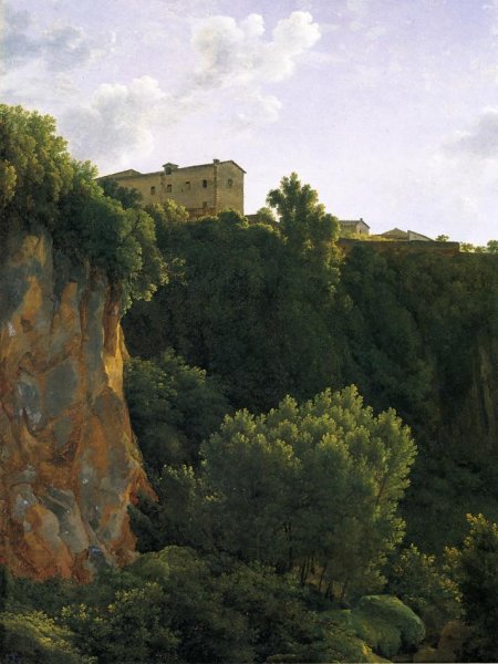 Gorge at Civita Castellana by Jean-Joseph-Xavier Bidauld - Hand-Painted Oil Painting Reproduction