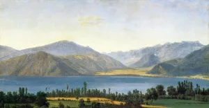 Mountains and a Lake by Jean-Joseph-Xavier Bidauld - Oil Painting Reproduction
