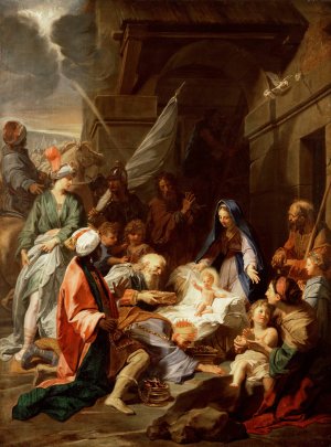 Adoration of the Magi by Jean Jouvenet Oil Painting