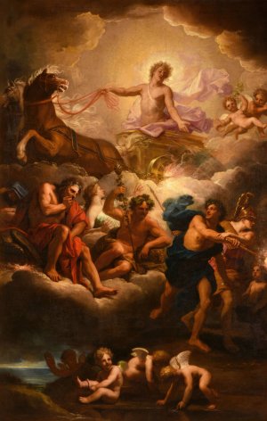 Apollon et le char du soleil by Jean Jouvenet Oil Painting