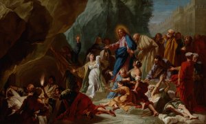 The Raising of Lazarus by Jean Jouvenet Oil Painting