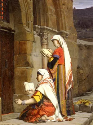 Chretiennes Au Tombeau De la Vierge, Jerusalem painting by Jean-Jules-Antoine Du Nouy