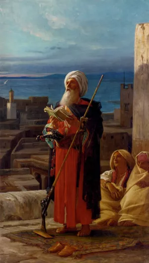 La Priere Du Soir A Tanger painting by Jean-Jules-Antoine Du Nouy
