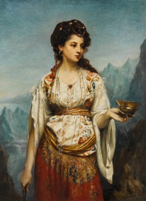 Circe by Jean Jules Badin Oil Painting